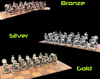 Metal Indian Chess Set With Chessboard   Indian Solder Chess Game | Color Personalized Selection