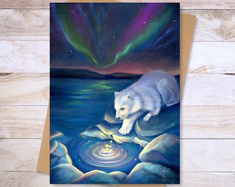 Polar Bear Greetings Card for Any Occasion