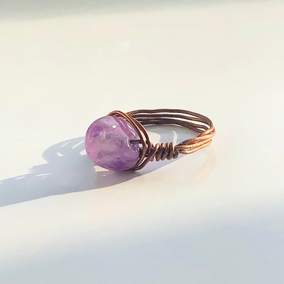 Handmade Amethyst Ring Etsy