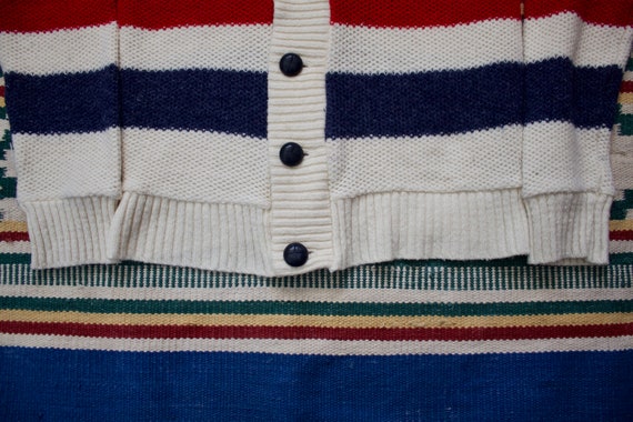 Lord James Striped Acrylic Shawl Collar Cardigan … - image 5