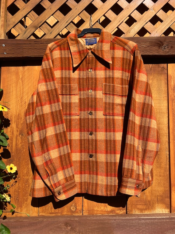 Orange Pendleton Flannel Shirt 70s Made in USA Sz L - Etsy Orange Pendleton Flannel Shirt 70s Made in USA Sz L - Etsy
