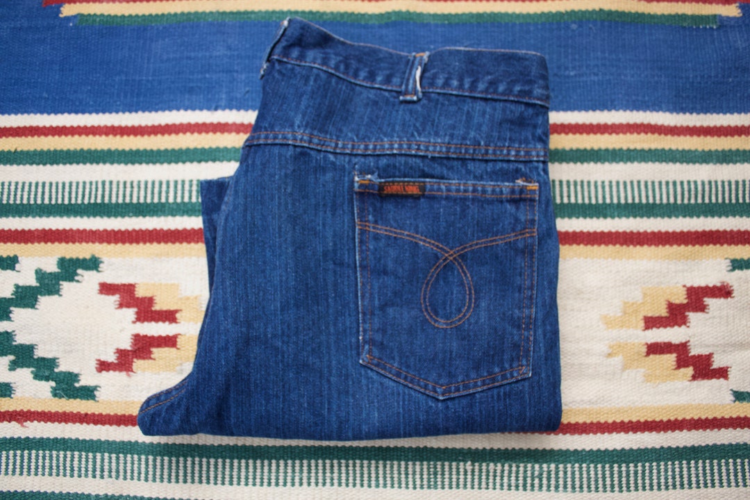 Vintage Saddle King Boot Cut Denim Jeans Made in USA Talon Zipper Med