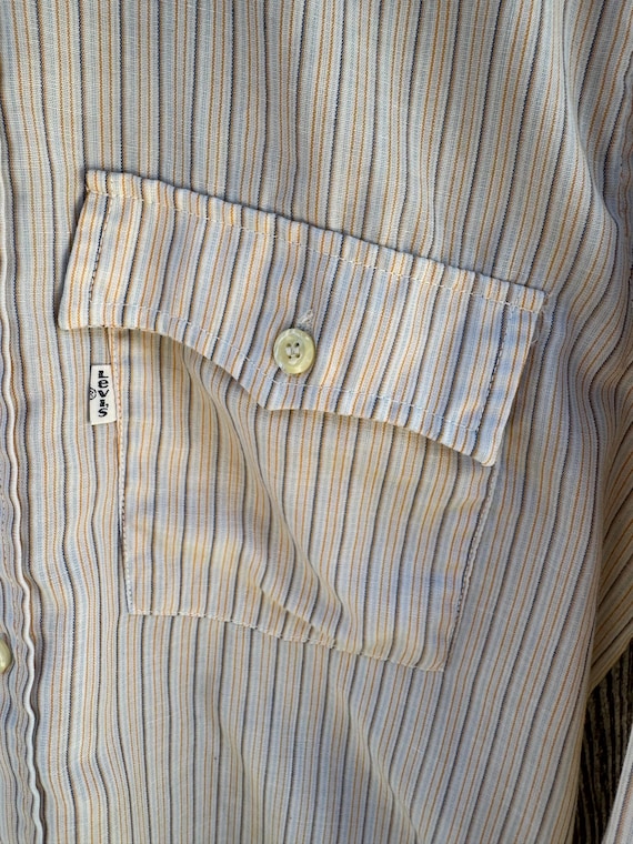 Levi's Button-Up Vertical Striped Long-Sleeve Shi… - image 7