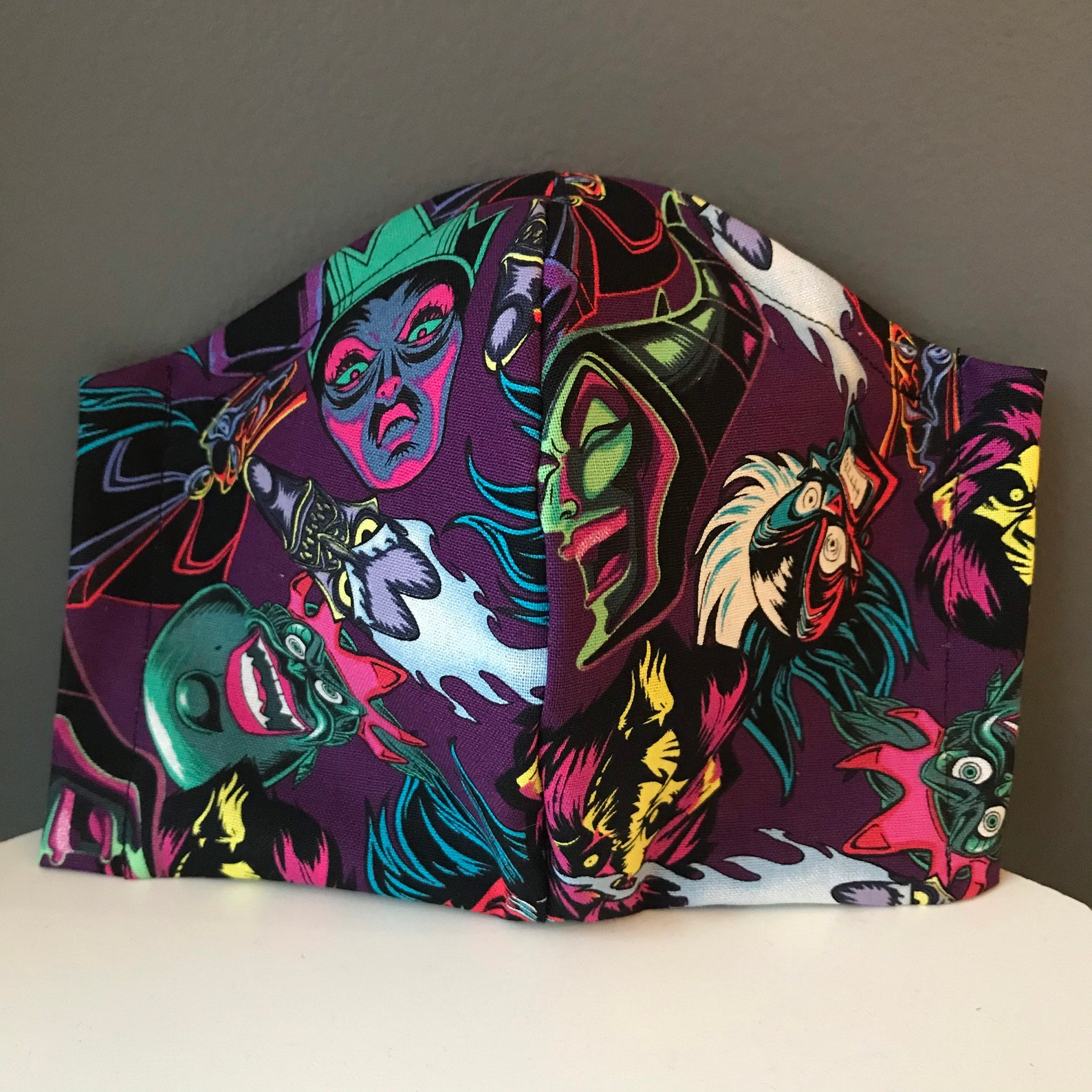 Disney Villains Fitted Face Mask Etsy
