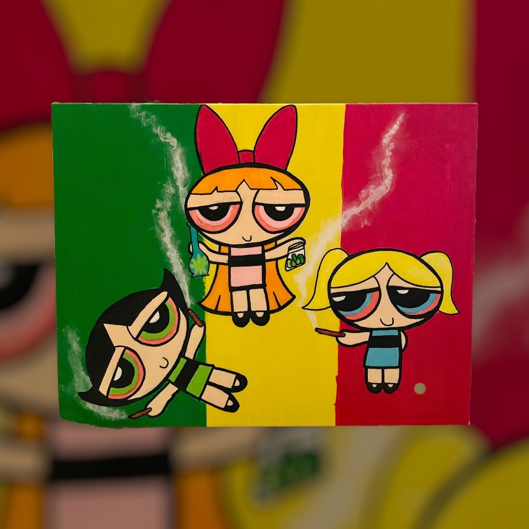 Stoner Powerpuff Girls Painting Etsy UK