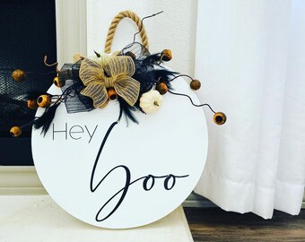Boo Halloween/herfstdeurhanger