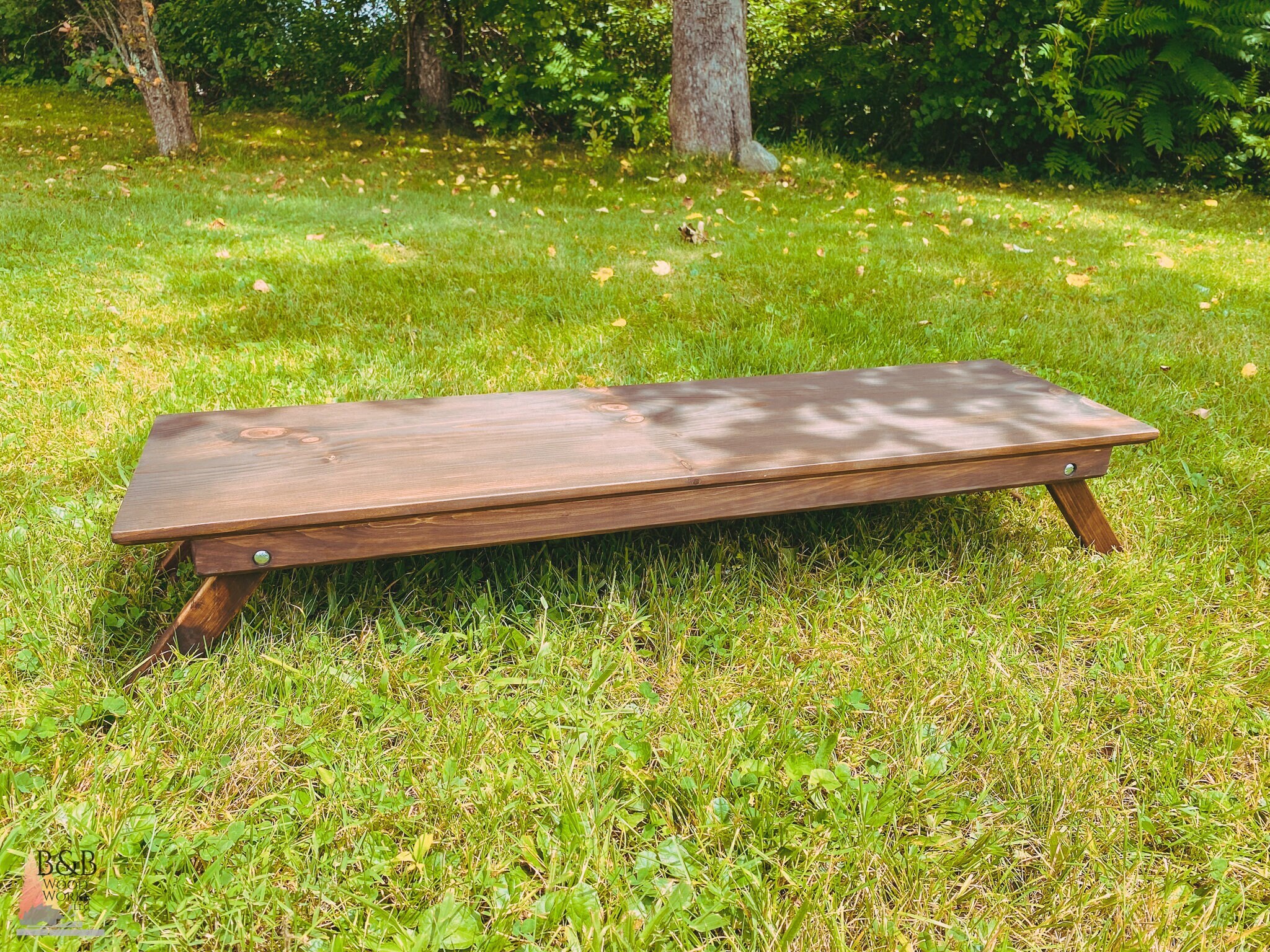 low picnic table portable
