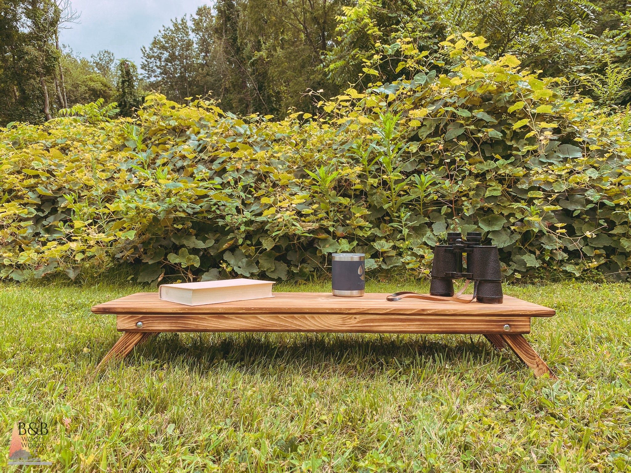 Portable Travel Picnic Table & Chairs - Wooden Style