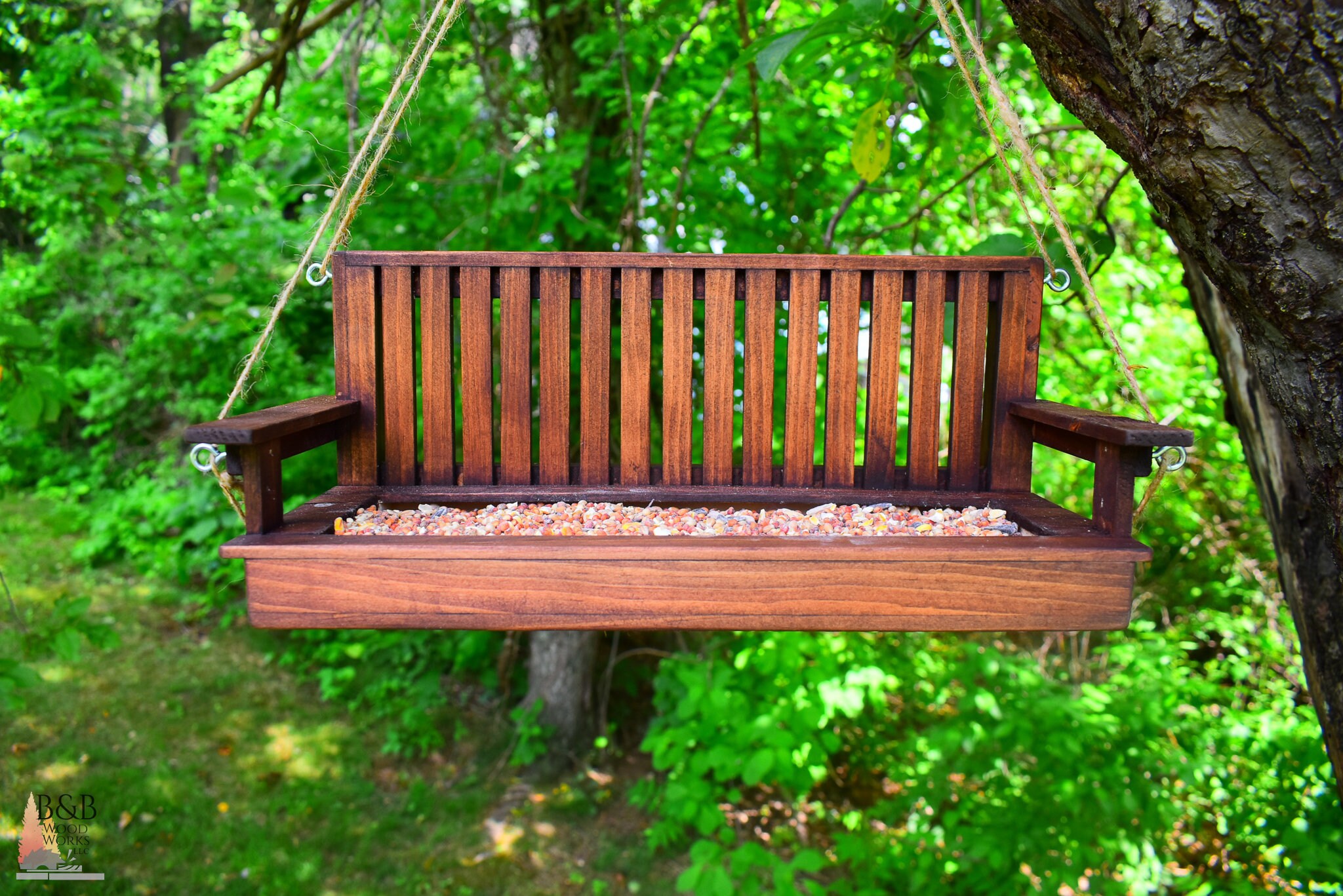 Wooden Hanging Bird Feeder Bench for Outdoor Custom Etsy