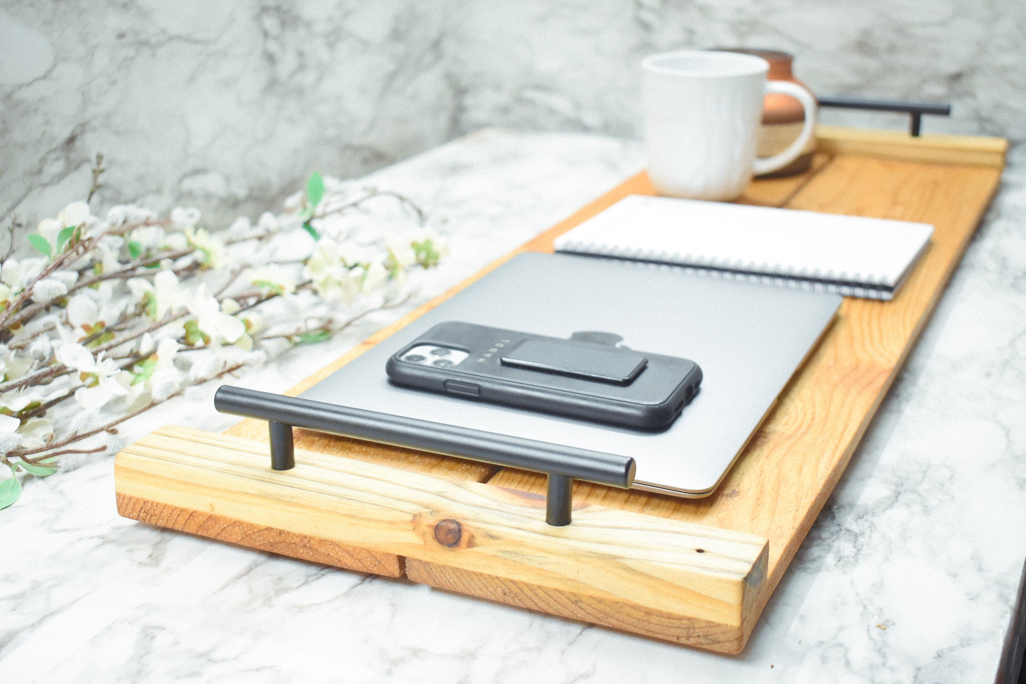 Large Recycled Wood Lap Desk Laptop Tray with Handles 34 x 12 Etsy