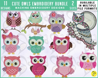 file instant download Newborn embroidery design animals embroidery design machine Cute Owl embroidery design baby embroidery pattern