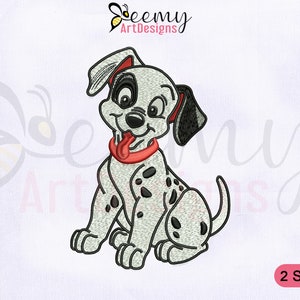 Desenho de bordado de dálmatas felizes, bastidor 4x4 e 6x6, desenho de bordado de máquina de dálmatas, desenhos de bordado de cachorro, desenhos de bordado de filhotes