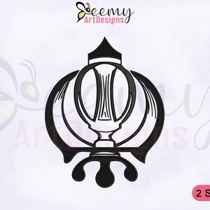Sikh Khanda Machine Embroidery Design | 4x4 And 5x7 Hoop Embroidery Designs | Sikh Symbol Embroidery Design | Religous Embroidery Designs
