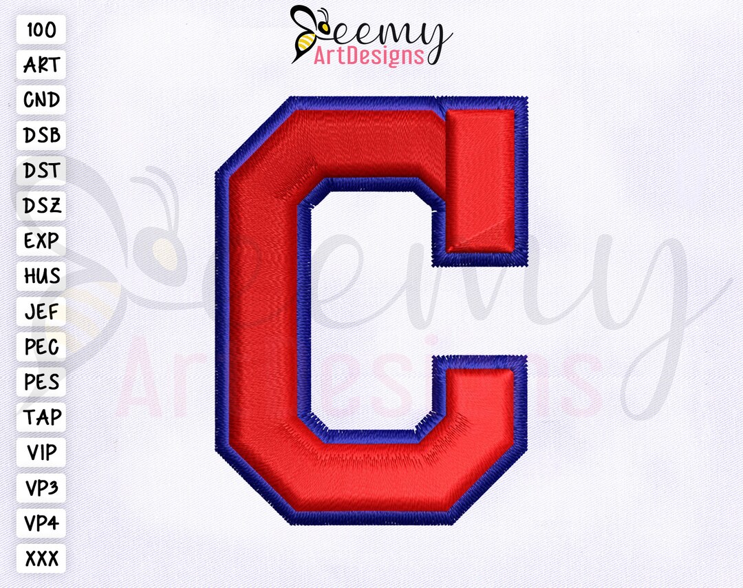 Letter C 3D Puff Embroidery Design, 2 Inch Tall, Puff Embroidery ...