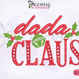 Dada Claus Machine Embroidery Design | 2 Sizes Embroidery Designs | Christmas Dada Claus Embroidery Design | Christmas Embroidery Design