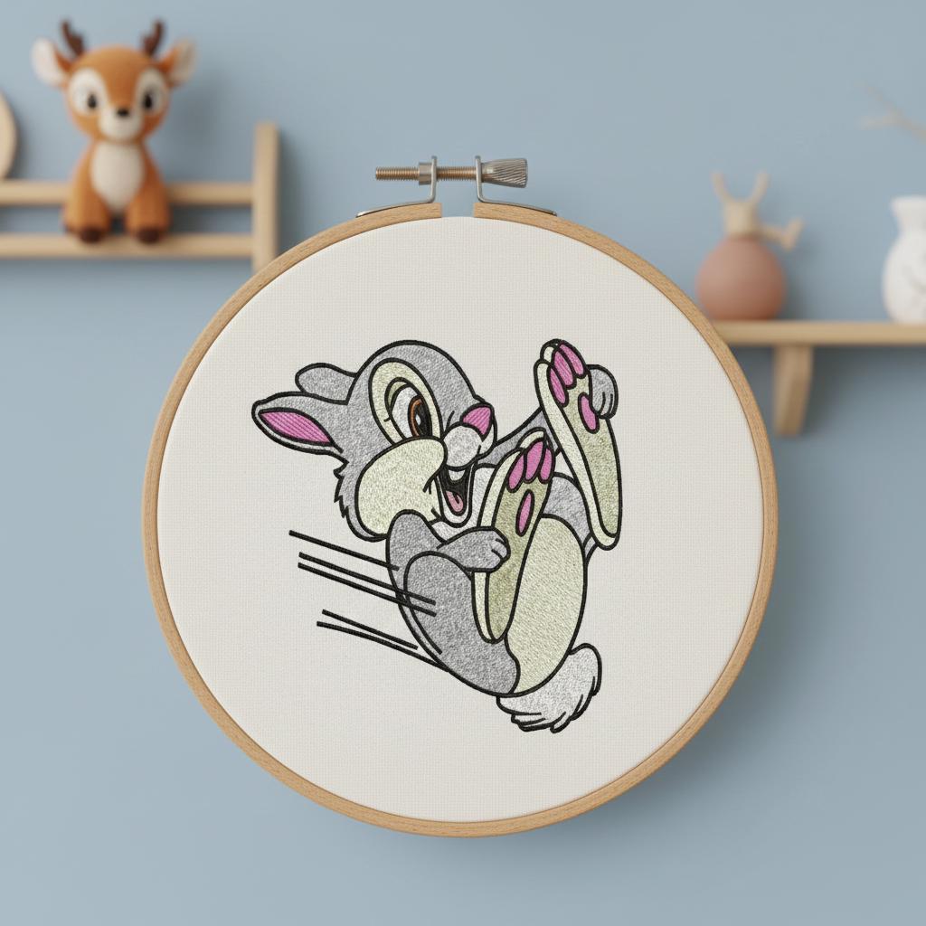 Sliding Thumper Machine Embroidery Design, 4x4 and 5x7 Hoop, Thumper ...