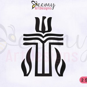 Presbyterian Church USA Cross Embroidery Design | 4x4 and 5x7 Hoop EMB | Presbyterian Symbol Embroidery Design | Presbyterian Cross EMB