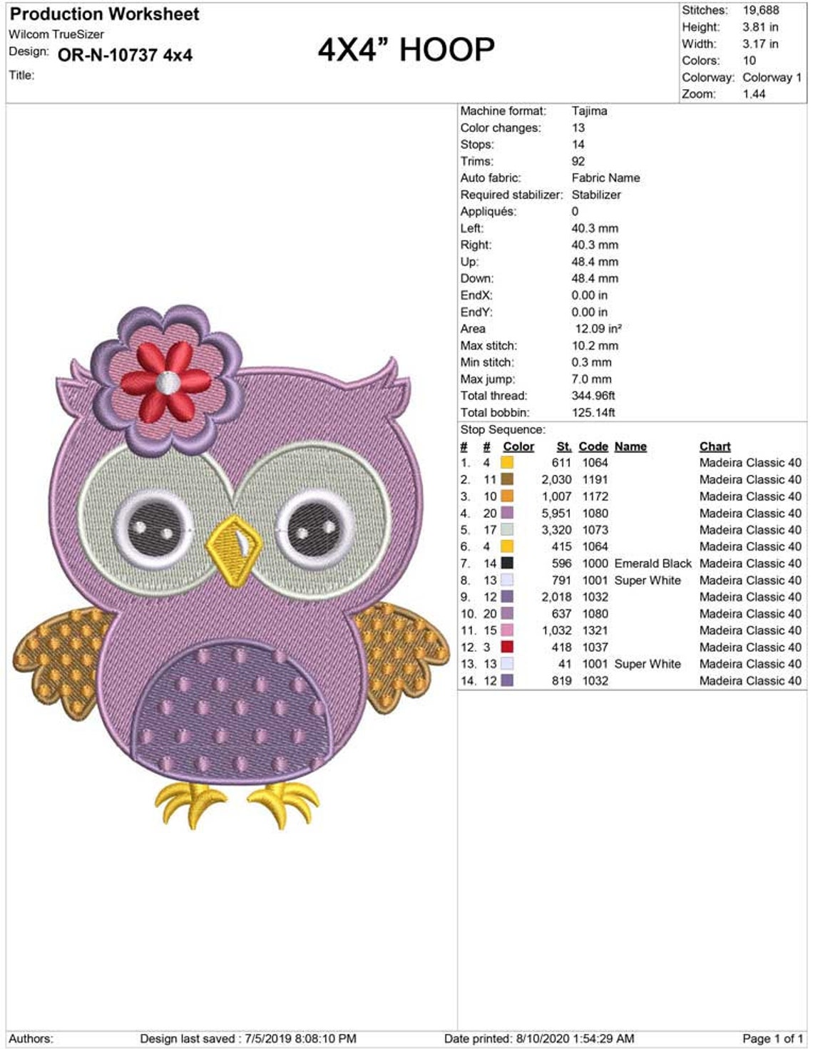 Beautiful Purple Baby Owl Embroidery Design 4x4 and 5x7 Hoop - Etsy