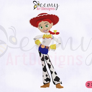 Jessie Toy Story Machine Embroidery Design, Toy Story Embroidery Designs, Jessie Embroidery Designs, 2 Sizes Machine Embroidery Designs