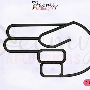 Alphabet Sign H Machine Embroidery Design | 4x4 & 5x7 Hoop EMB Designs | Deaf Sign Language H Embroidery Design | Deaf Sign H EMB Designs