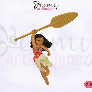 Princess Moana Render Machine Embroidery Design, 4x4 and 5x7 Hoop EMB, Moana Embroidery Design, Princess Moana Machine Embroidery Designs