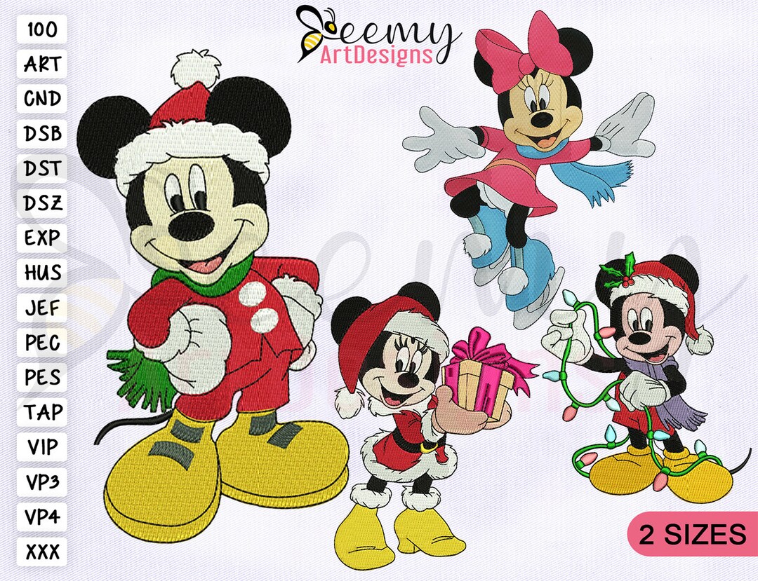 Baby Mickey and Minnie Embroidery Skirtalls (6m) - 2 Colors