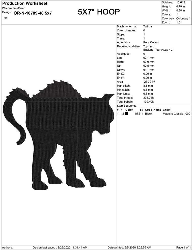 Scary halloween cat embroidery design 4x4 and 5x7 hoop  etsy