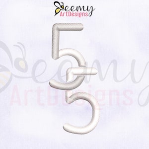 55 3D Puff Logo Embroidery Design, 2.25 Inch Tall, Puff Embroidery Designs, 55 3D Puff Embroidery Design, 3D Puff Machine Embroidery Design