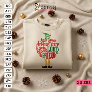 The Best Way to Spread Christmas Cheer Embroidery Design, 4x4 and 5x7 Hoop, Christmas Embroidery Designs, Elf Legs Machine Embroidery Design