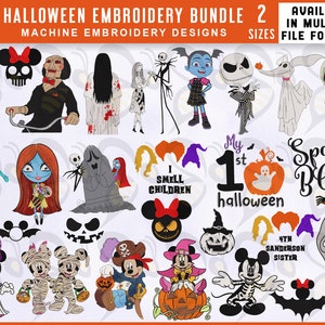 Big Halloween Embroidery Designs Bundle, 4x4 and 5x7 Hoop, Horror, Spooky, Scary Halloween Embroidery Designs, Halloween Embroidery Bundle