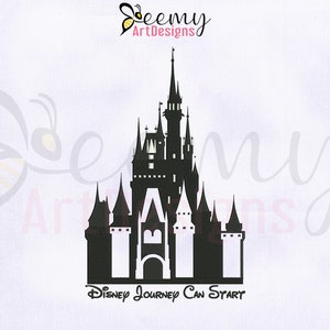 Silhouette Castle Machine Embroidery Design, 4x4 and 5x7 Hoop, Castle Embroidery Designs, Silhouette Embroidery Designs, Castle Embroidery