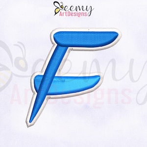 Letter F 3D Puff Embroidery Design, 2 Inch Tall, Puff Embroidery Designs, Letter F Puff Embroidery Design, 3D Puff Machine Embroidery Design