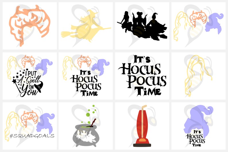 Download Hocus Pocus Halloween Svg Bundle Eps Png Dxf Pdf | Etsy