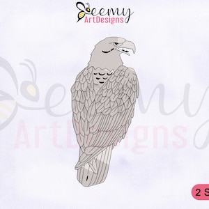 Peregrine Falcon Machine Embroidery Design, 4x4 and 5x7 Hoop, Falcon Embroidery Design, Bird Embroidery Design, Peregrine Falcon EMB Design