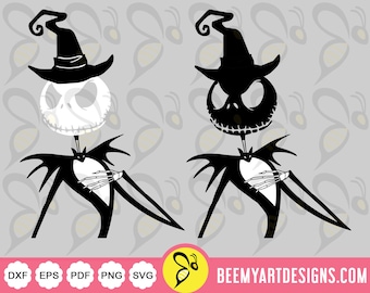 Smart Jack Skellington SVG Vector Design, Jack Skellington Vector Art, Nightmare Jack Skellington SVG, Jack Skellington Halloween Vector Art