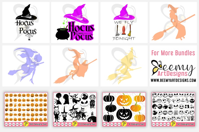 Download Hocus Pocus Halloween Svg Bundle Eps Png Dxf Pdf | Etsy