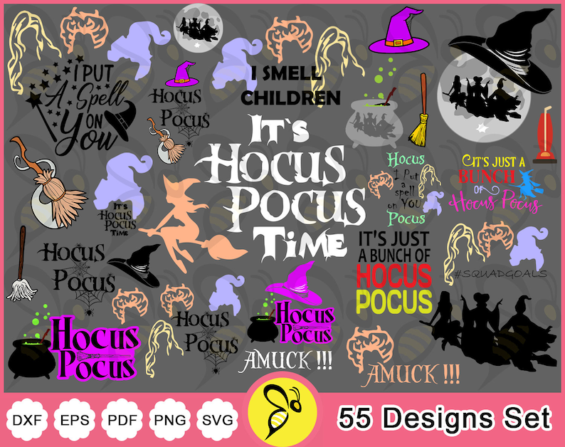 Download Hocus Pocus Halloween Svg Bundle Eps Png Dxf Pdf | Etsy