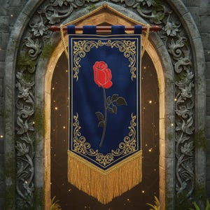 The Beast Enchanted Rose Embroidery Design, Rose Embroidery Designs, Beauty And The Beast Embroidery Designs, 2 Sizes Rose Flower Embroidery image 4