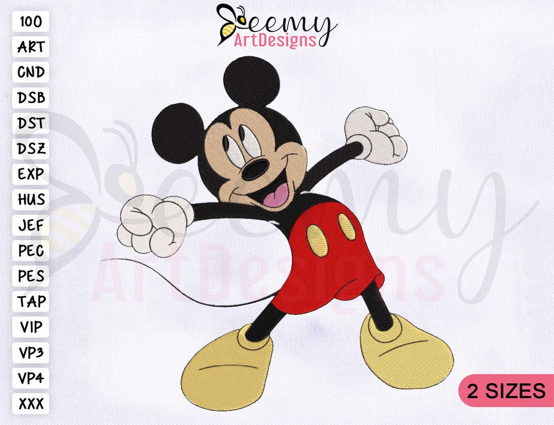 Mickey Stretching Embroidery Design, Mickey Mouse Embroidery Design, Mickey  Stretching Embroidery Design, 2 Sizes Machine Embroidery Designs - Etsy