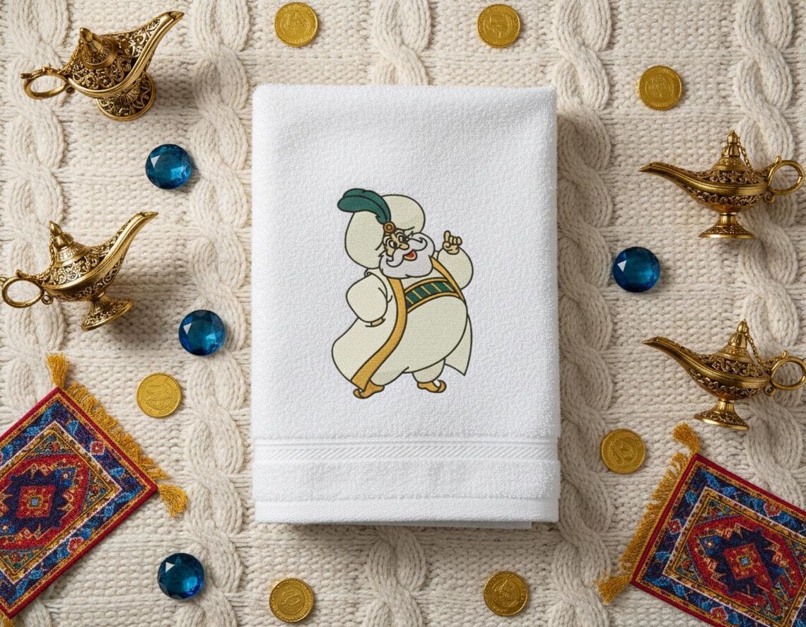Aladdin the Sultan Machine Embroidery Design, Aladdin Embroidery Design ...