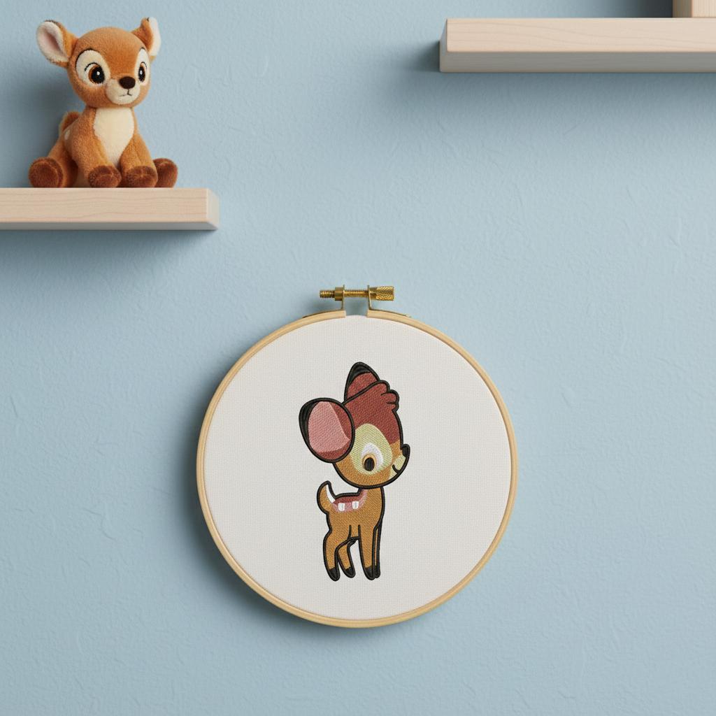 Little Prince Bambi Embroidery Design, 4x4 and 5x7 Hoop, Bambi