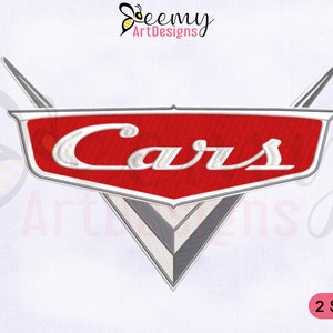McQueen Cars Logo Machine Embroidery Design, Cars Logo Embroidery Designs, McQueen Logo Embroidery Design, 2 Sizes Machine Embroidery Design