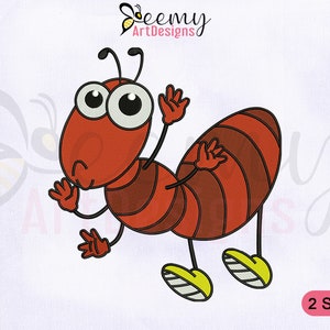 Red Fire Ant Machine Embroidery Design, 4x4 and 5x7 Hoop, Insect Embroidery Design, Fire Ant Embroidery Designs, Insect Embroidery Designs