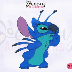 Stitch Machine Embroidery Design, Stitch Embroidery Designs, Lilo And Stitch Embroidery Designs, 2 Sizes Machine Embroidery Designs