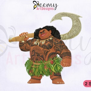 Design ricamo macchina Moana Maui, telaio 4x4 e 5x7, design ricamo Maui, design ricamo Maui Wiki, design ricamo Moana
