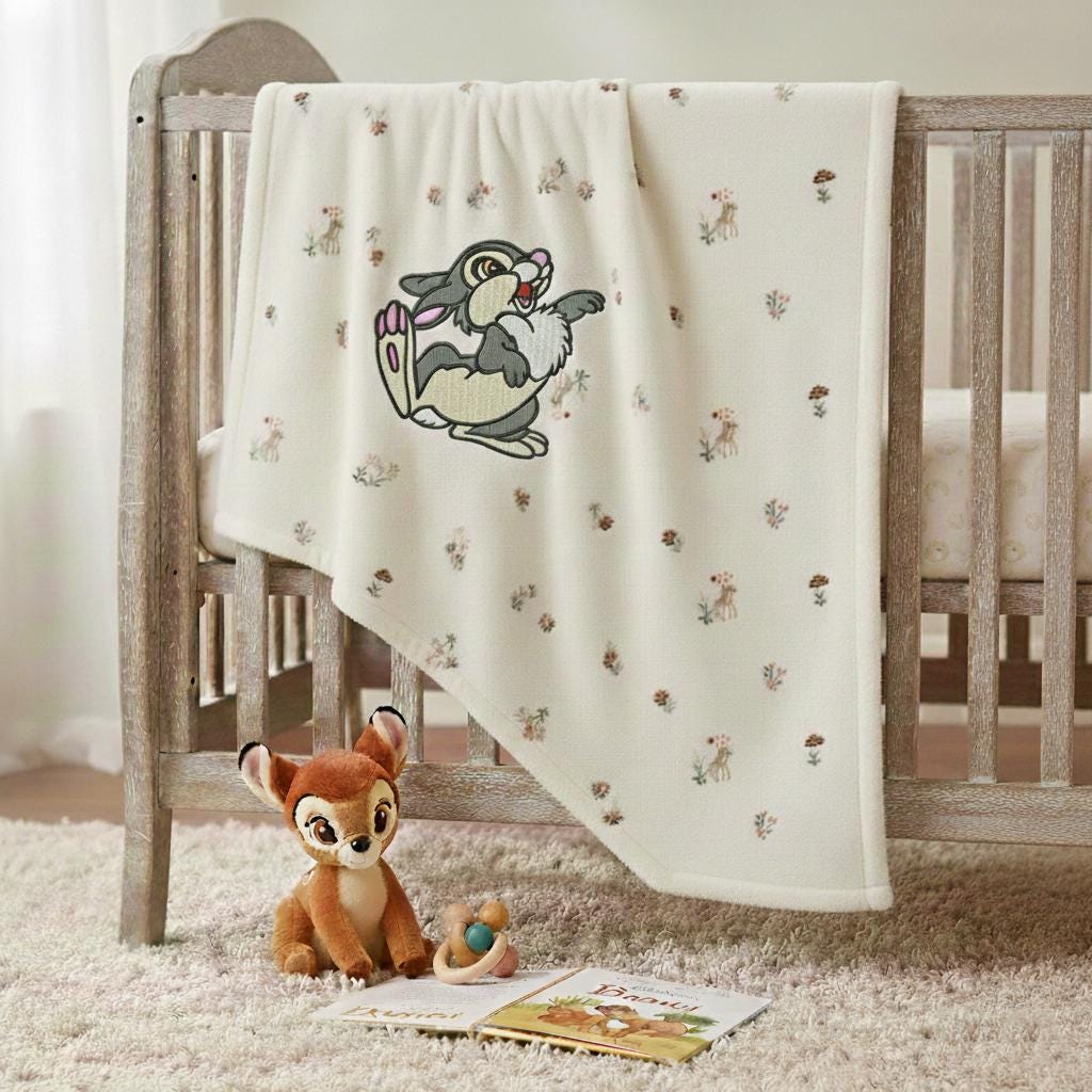 Thumper Rug Thumping Foot Thumper Embroidery Design, 4x4 Hoop Bambi Movie ...