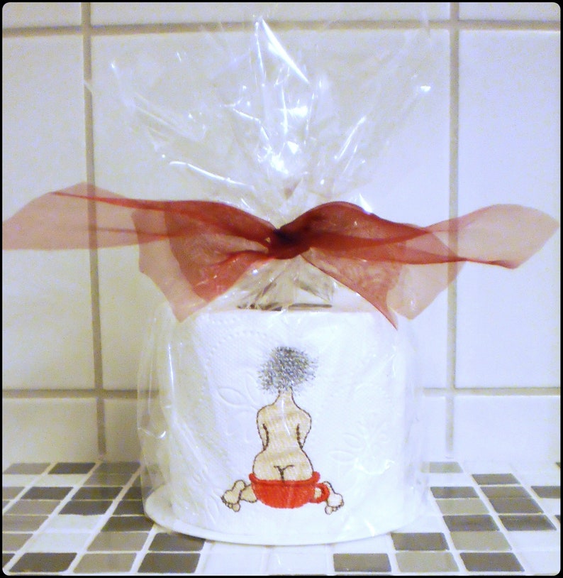 Women Toilet Paper Machine Embroidery Design 4x4 Hoop Etsy