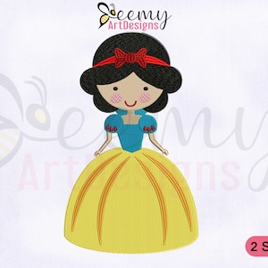 Baby Princess Snow White Machine Embroidery Design | 4x4 And 5x7 Hoop EMB Designs | Snow White Embroidery Designs | Baby Princess Embroidery