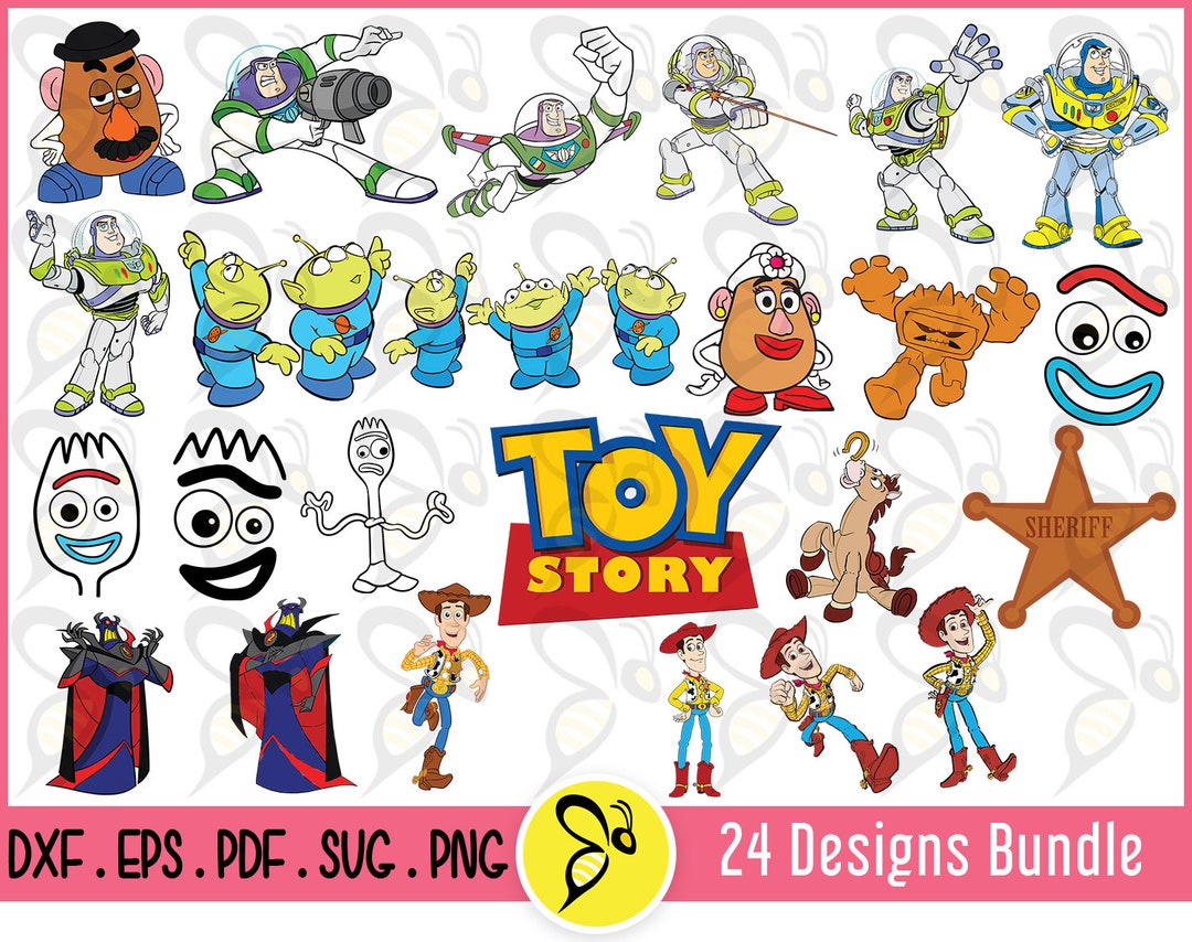 Toy Story Vector Art Designs Bundle, Toy Story Logo Vector File
