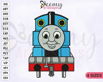 Thomas the Tank Engine Embroidery Design, 4 Sizes Embroidery Designs, Thomas the Train Embroidery Design, Thomas Train Embroidery Design